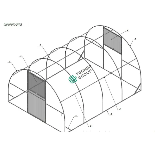 Теплица Flora (Ekotec) 3х12 м — Комбинированная комплектация