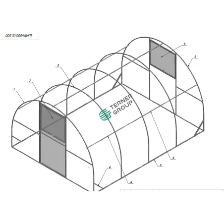 Теплица Flora (Ekotec) 3х8 м — Комбинированная комплектация